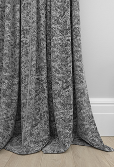 Crushed Velvet, Steel - Made to Measure Curtains